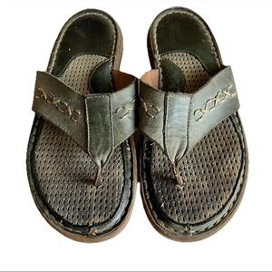 B.O.C Born Suava Thong Flip Flop Sandals Women’s 7M Green / Brown Casual Comfort